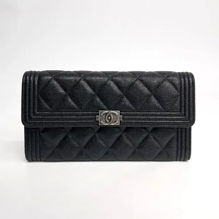 Chanel Caviar Boy Long Wallet A80286-Hover-Image
