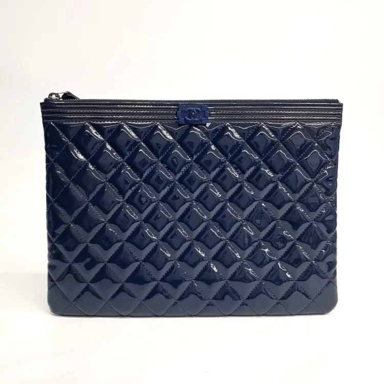 Chanel Boy Patent Clutch (New Medium)-Hover-Image