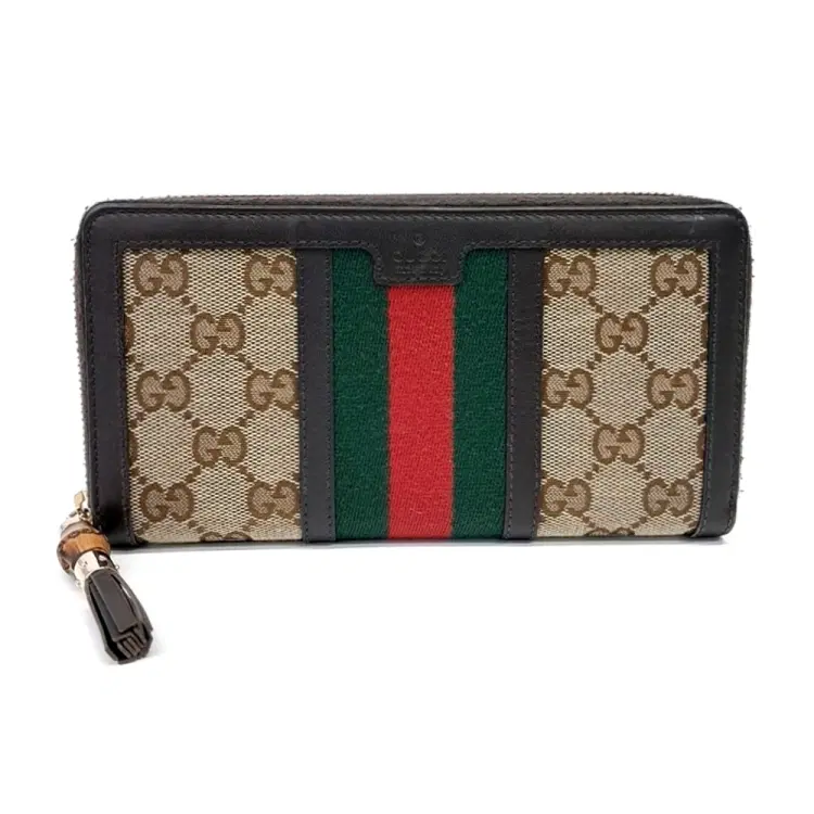 Gucci Bamboo Zip-Around Long Wallet (353651)-Hover-Image