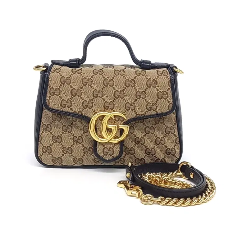 Gucci Gg Marmont Mini Top Handle Bag (583571)-Hover-Image