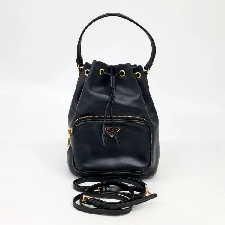 Prada Soft Calf Bucket Tote/Crossbody Bag (1Bh038)-Hover-Image