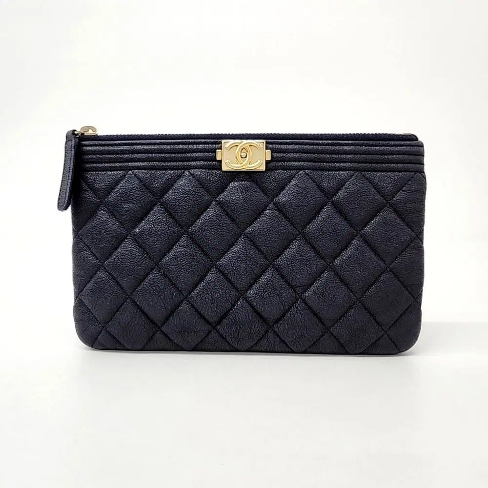 Chanel Caviar Boy Pouch AP0992