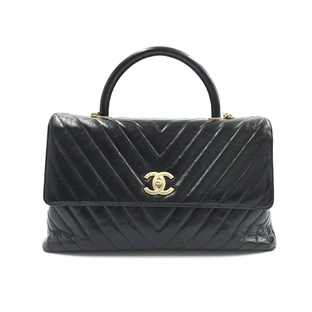 Chanel Chevron Coco Handle 31