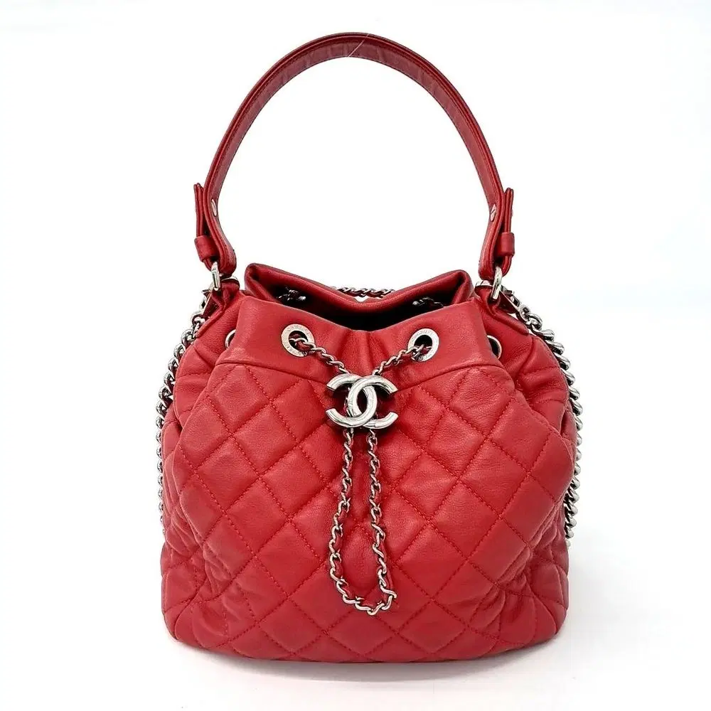 Chanel Drawstring Chain Bucket Bag
