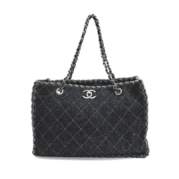 Chanel Felt Chain Shoulder Bag-Hover-Image