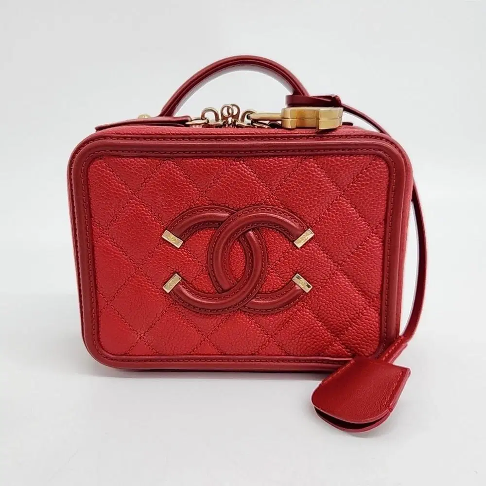 Chanel Caviar Mini Cosmetic Tote and Crossbody Bag