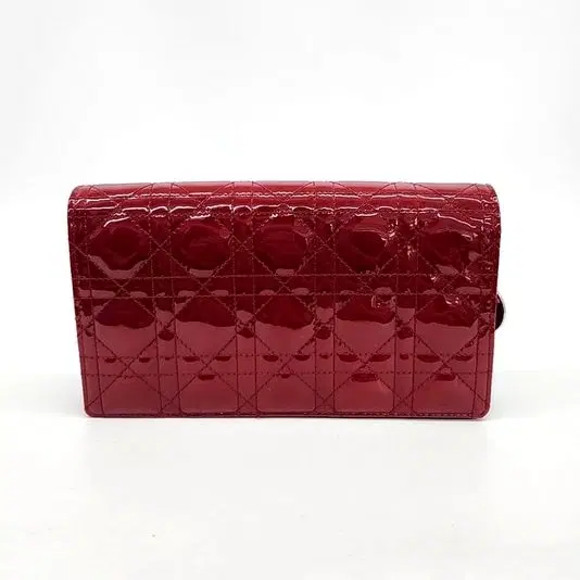 Christian Dior Patent Cannage Chain Crossbody Bag S0204