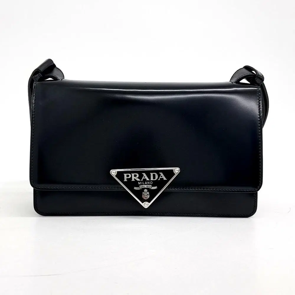Prada Emblem Brushed Shoulder Bag