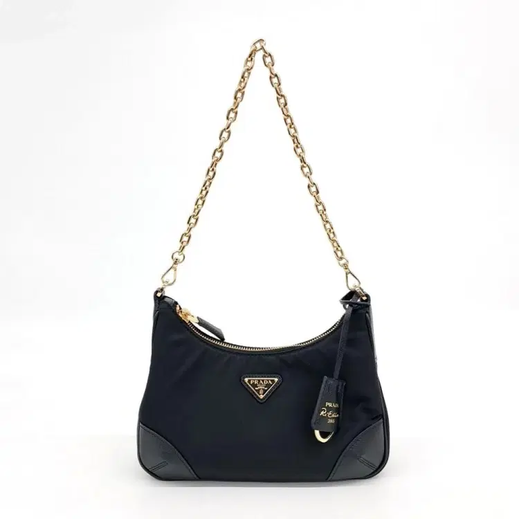Prada Tessuto Chain Strap Hobo Bag-Hover-Image