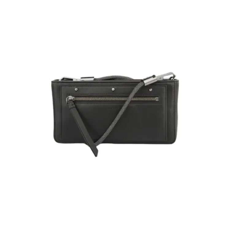 DKNY Black Leather Crossbody Bags For Women-Hover-Image
