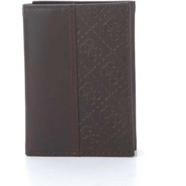 Guess Trifold Wallet for Men , Leather , Dark Brown-Hover-Image