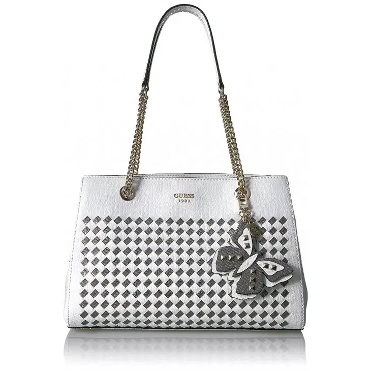 Guess Satchel Bag for Women - Leather, White - WM668608-Hover-Image