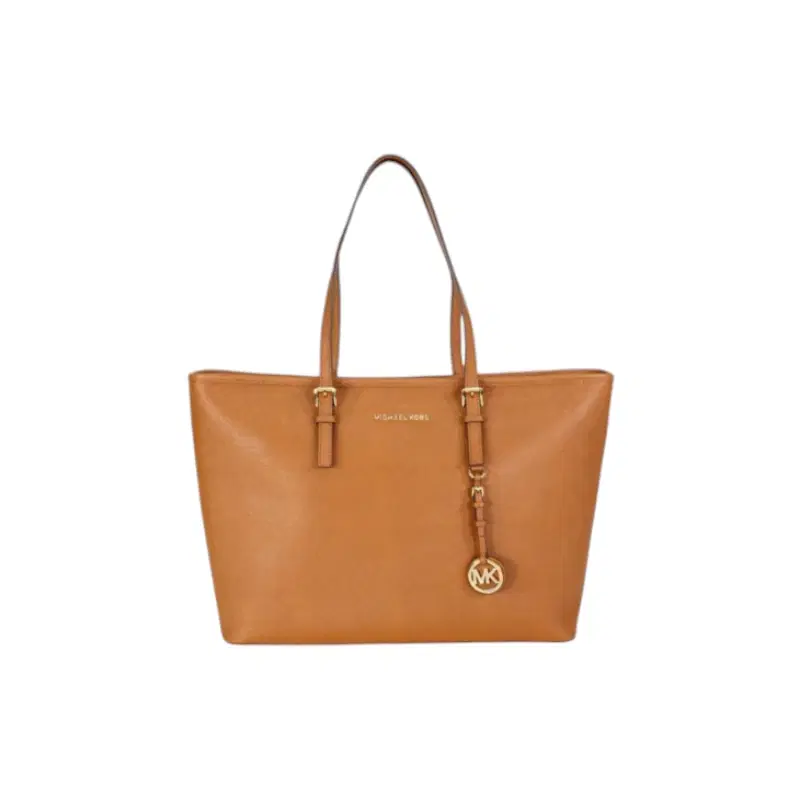 Michael Kors Jet Set Medium Shoulder Tote Bag for Women - Saffiano Leather - Brown - 30T5GTVT2L-230