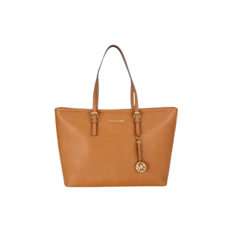 Michael Kors Jet Set Medium Shoulder Tote Bag for Women - Saffiano Leather - Brown - 30T5GTVT2L-230-Hover-Image