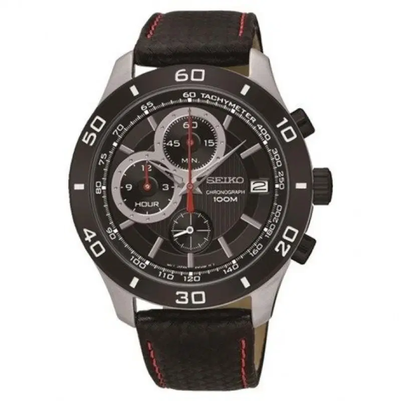 Seiko Watch for Men , Chronograph , Leather , SSB193P