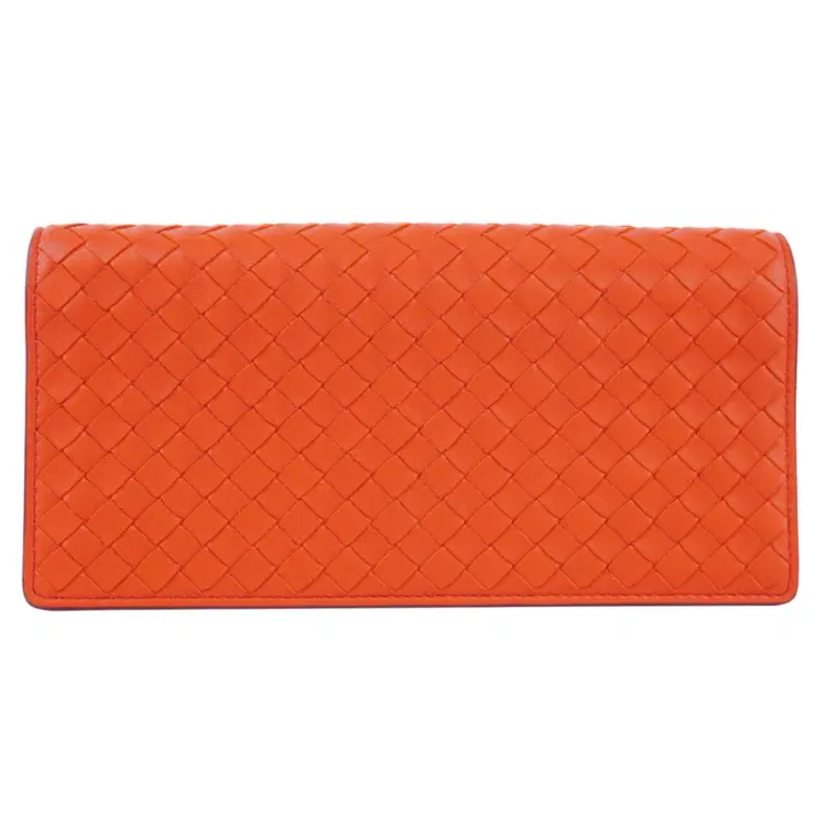 Bottega Veneta Continental Wallet In Red-Hover-Image