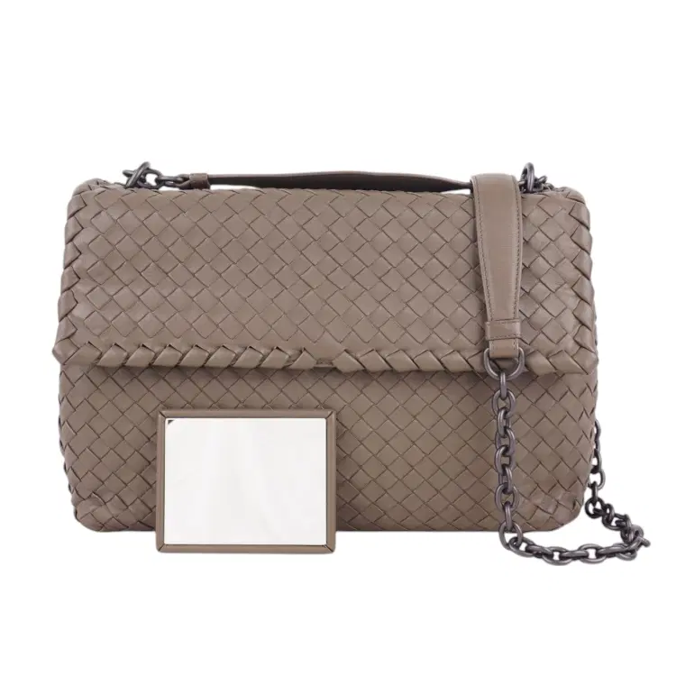 Bottega Veneta Intrecciato Leather Olympia Shoulder Bag-Hover-Image