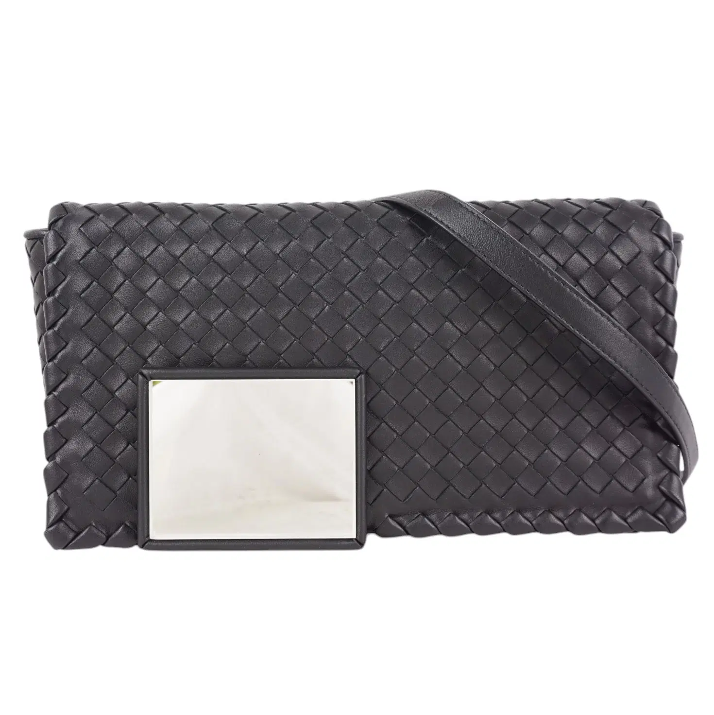 Bottega Veneta Full Flap Crossbody Bag Intrecciato Nappa Mini