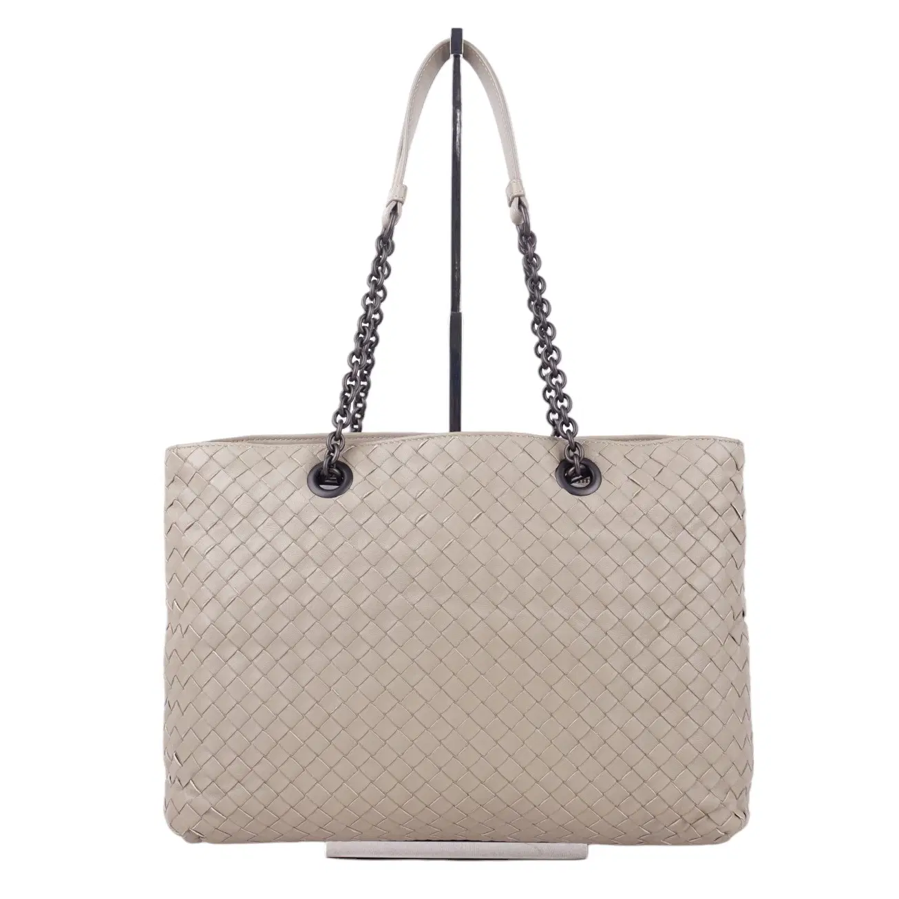 Bottega Veneta Leather Intrecciato Medium Double-Chain Tote
