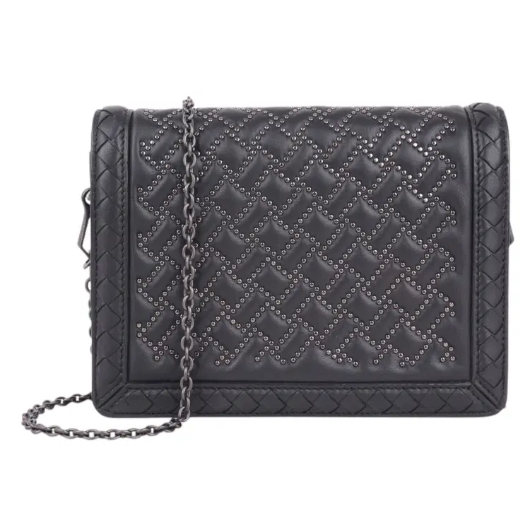 Bottega Veneta Black Mini Montebello Nappa Clutch Bag-Hover-Image
