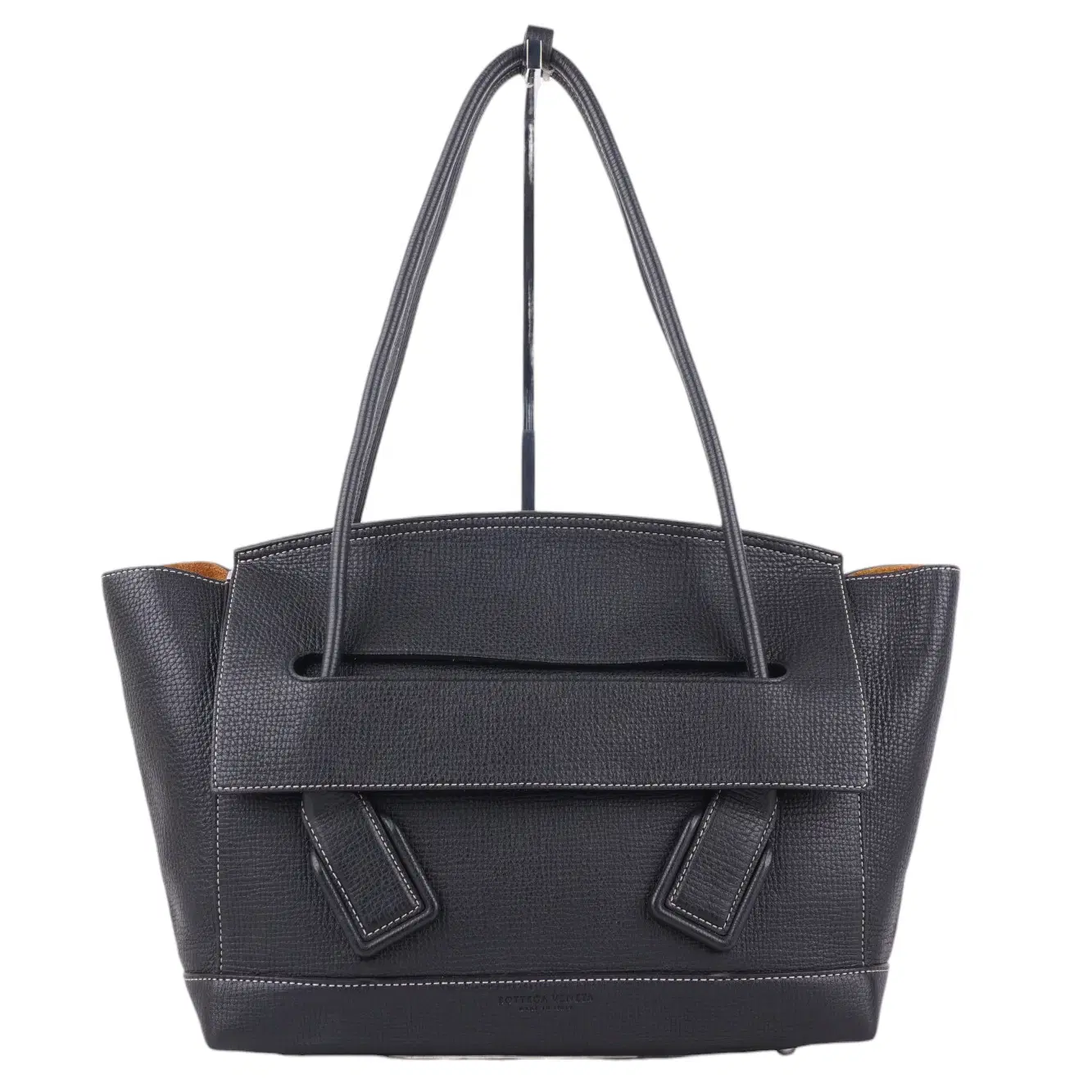 Bottega Veneta Black Leather Arco 48 Tote