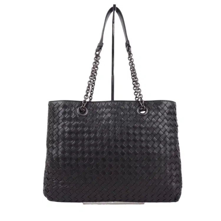 Bottega Veneta Woven Nappa Intrecciato Leather Chain Tote Bag-Hover-Image