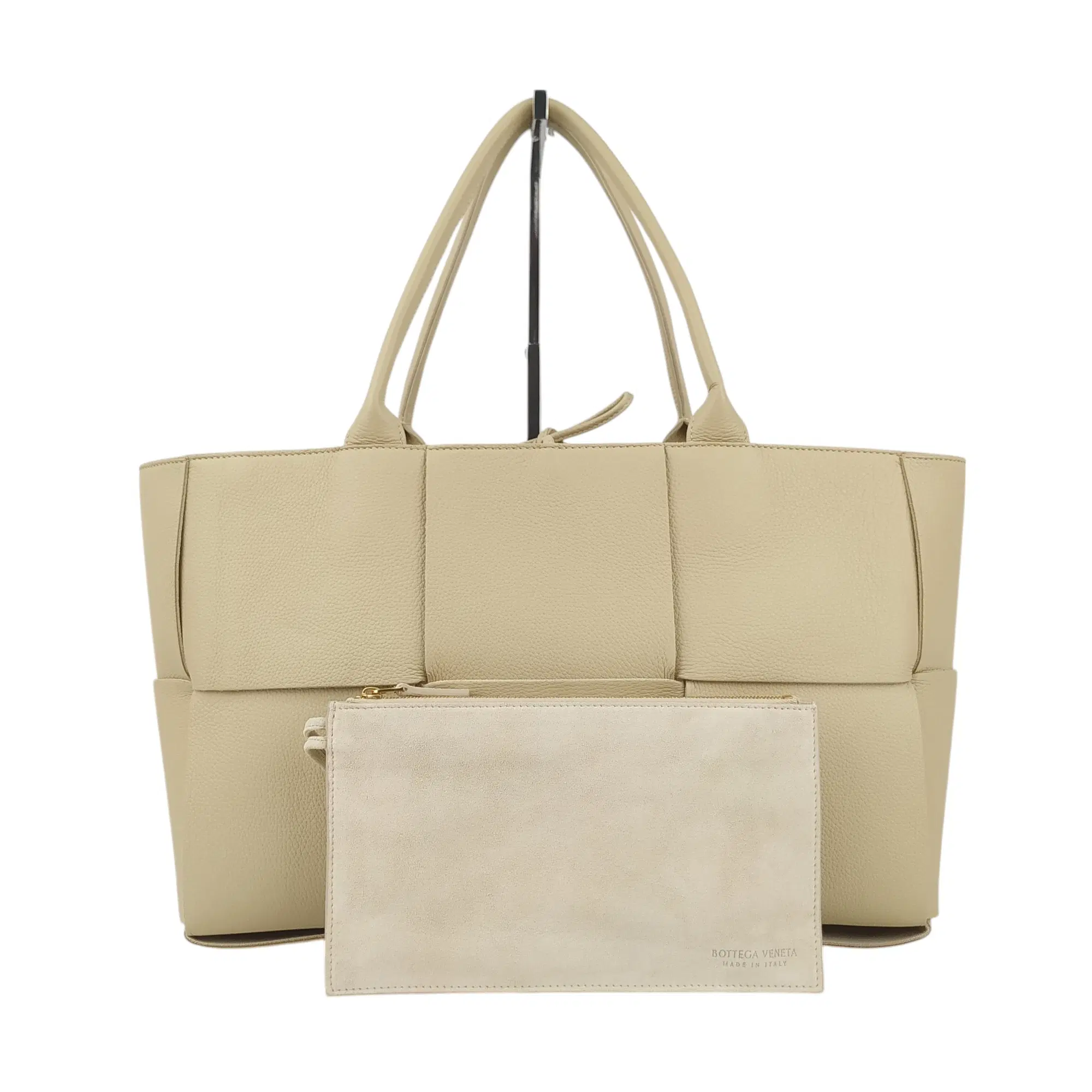 Bottega Veneta Mini Arco Tote Bag with Detachable Strap in Beige