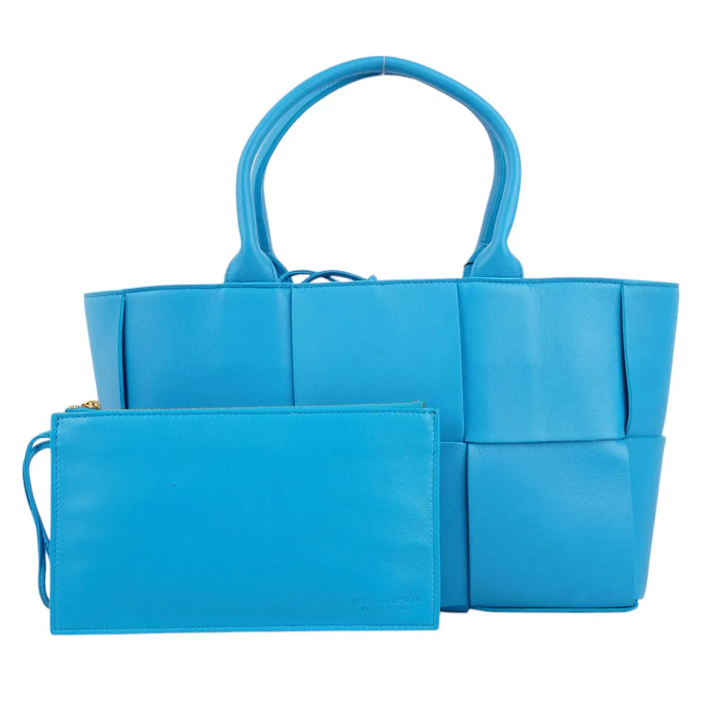 Bottega Veneta Arco Blue Tote Bag