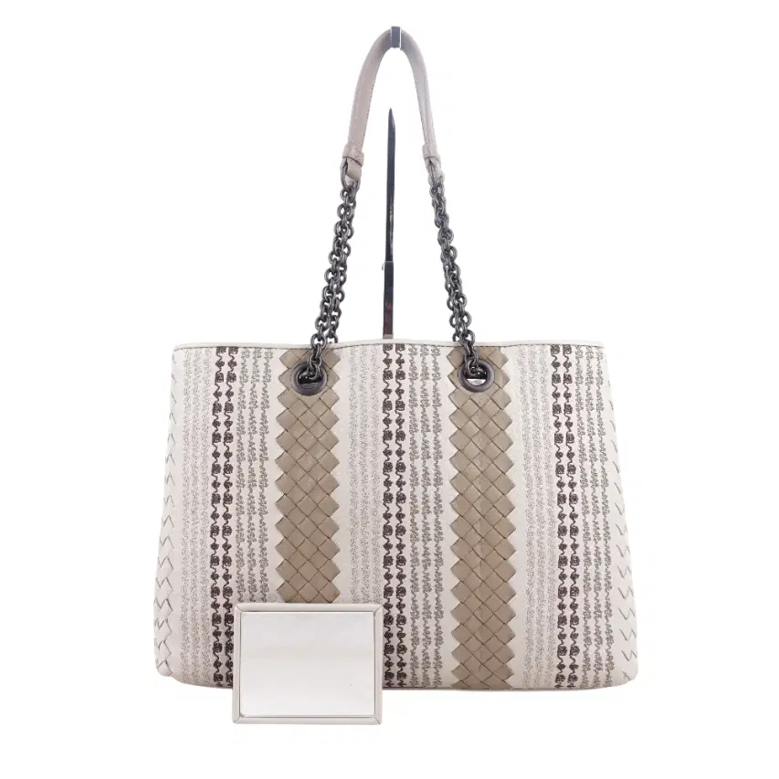Bottega Veneta Double Chain Tote Stitched Intrecciato Nappa Medium Bag