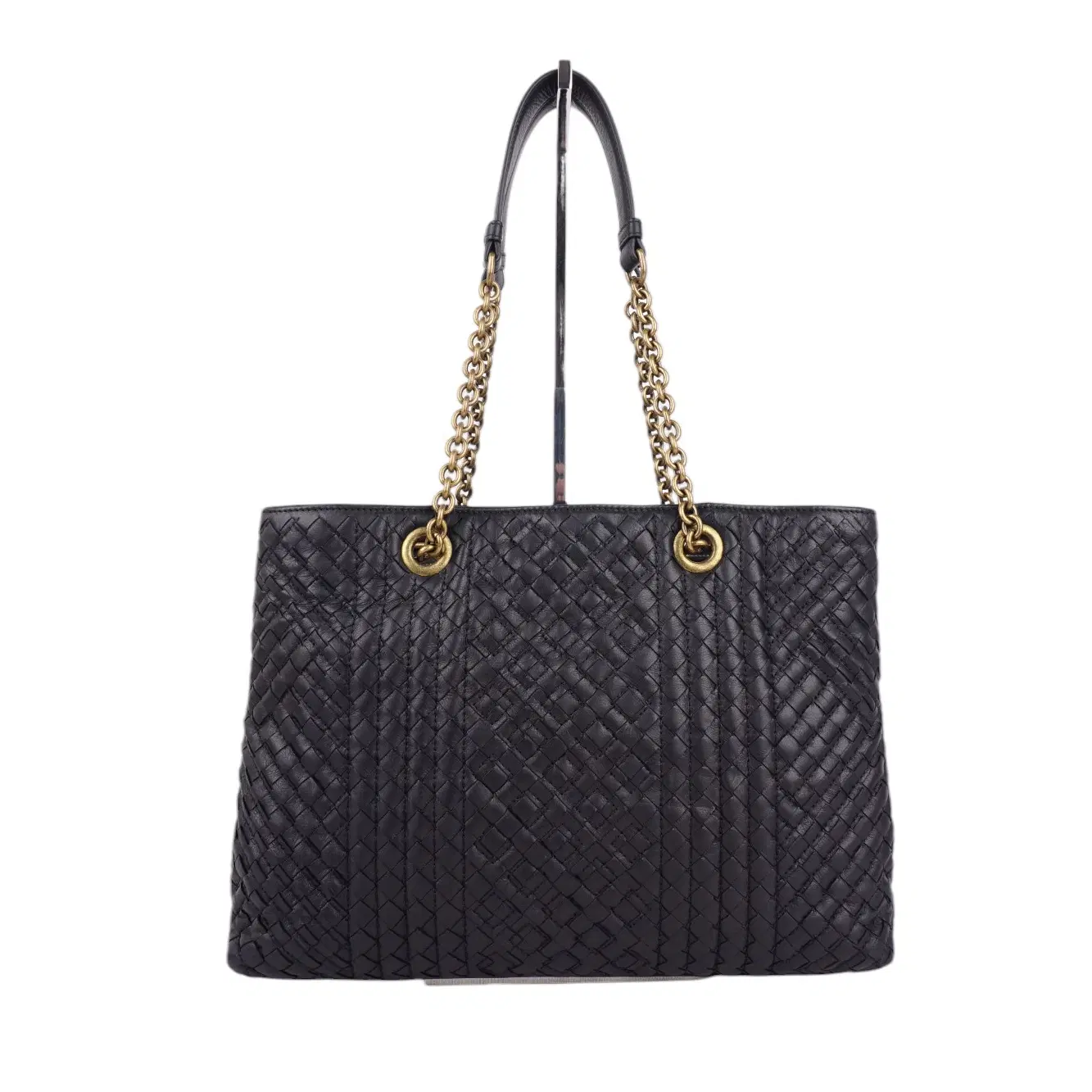 Bottega Veneta Chain Shoulder Bag Leather In Black
