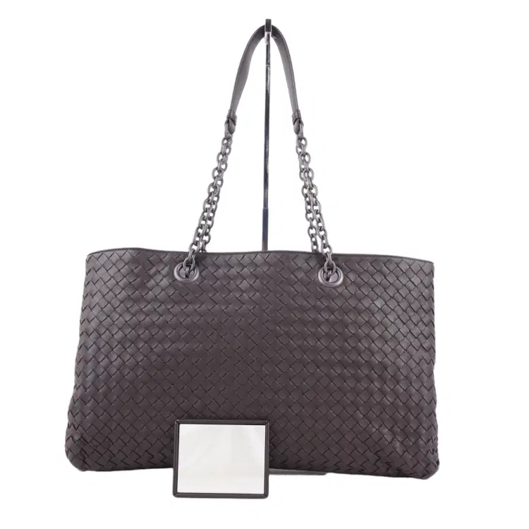 Bottega Veneta intrecciato Leather Double Chain Tote-Hover-Image