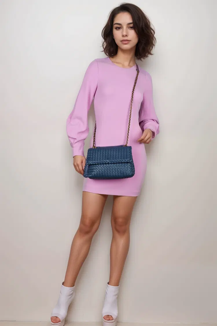 Bottega Veneta Intrecciato Leather Olympia Shoulder Bag-Hover-Image