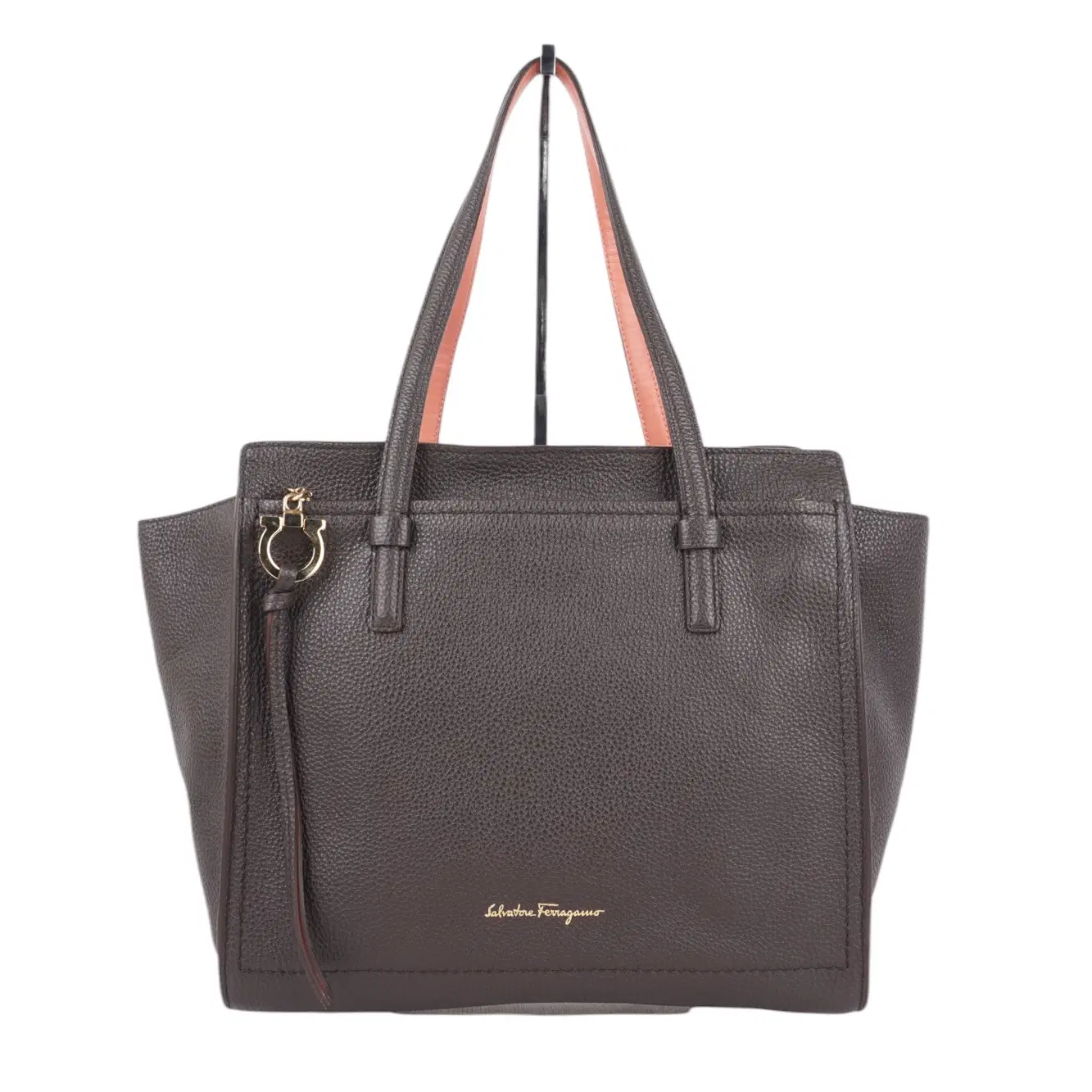 Salvatore Ferragamo Amy Tote Bag Shoulder Zipper Gancini Leather