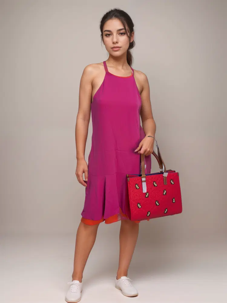 Tory Burch Small T Monogram Embroidered Rabbit Tote Bag-Hover-Image