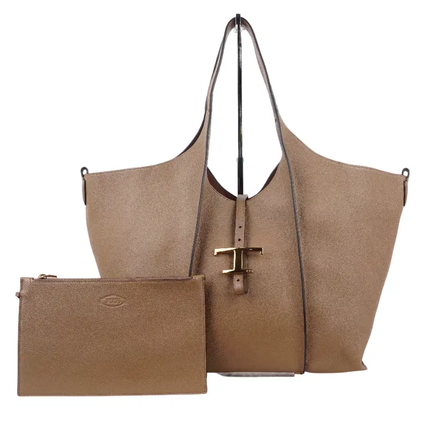Tods T Timeless Medium Leather Tote Bag