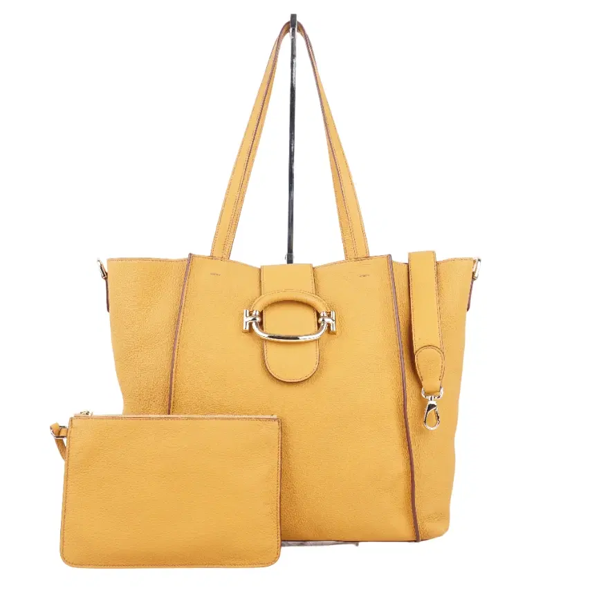Tod's Removable Pouch Grainy Leather Tote