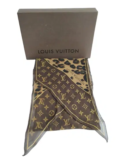 Louis Vuitton Monogram Leopard Print Scarf-Hover-Image