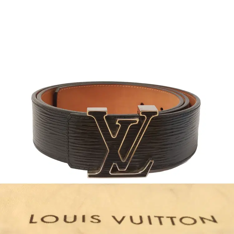 Louis Vuitton Black Epi Electric 40MM Leather LV Initiales Belt-Hover-Image