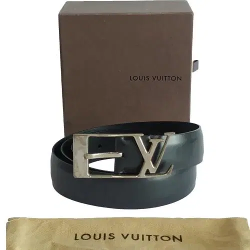 Louis Vuitton Neogram Black Leather Belt-Hover-Image