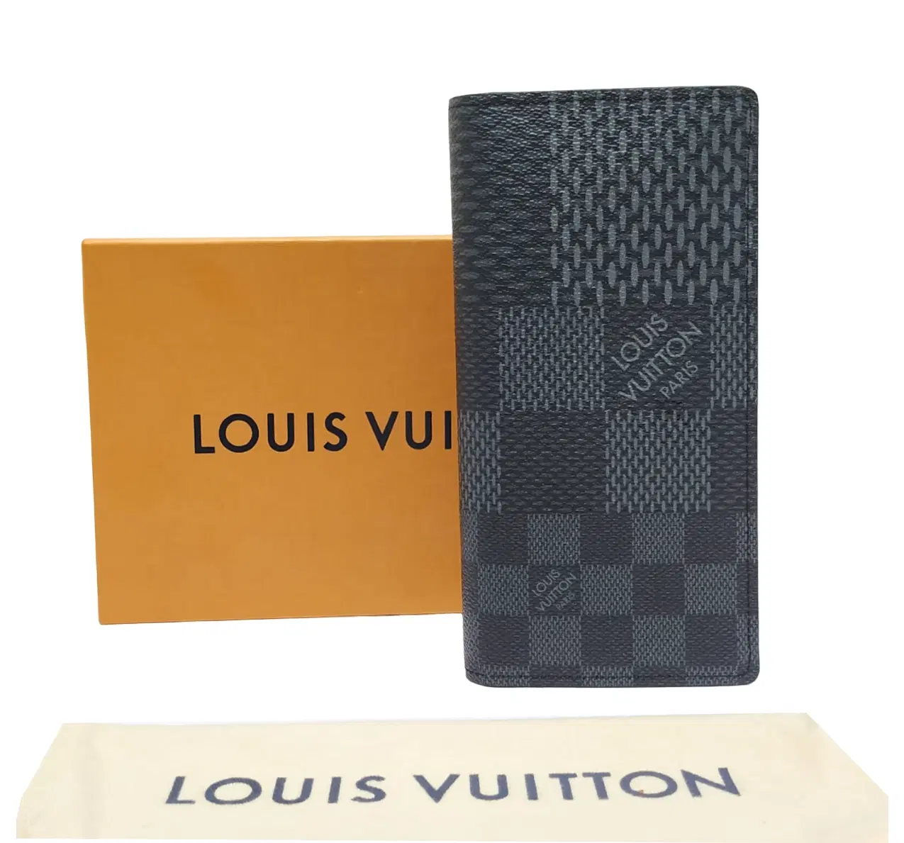 Louis Vuitton Damier Graphite 3D canvas Brazza Wallet