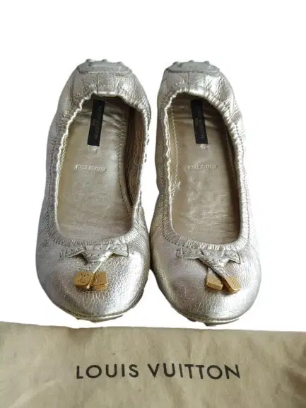 Louis Vuitton Metallic Lemon Ballerina Flats-Hover-Image