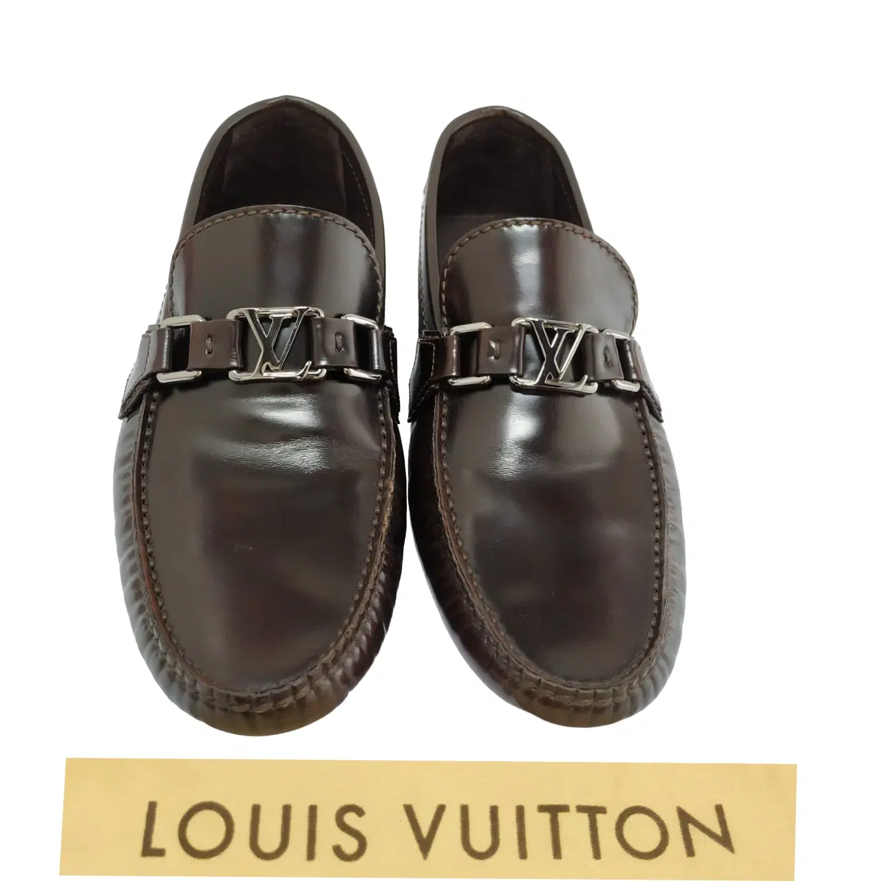 Size 6 - Louis Vuitton Brown LV Initials Hockenheim Moccasin