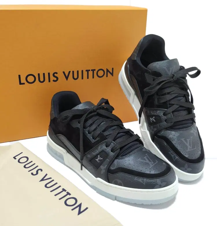 Size 6.5 - Louis Vuitton Monogram Eclipse LV Trainer Sneaker-Hover-Image