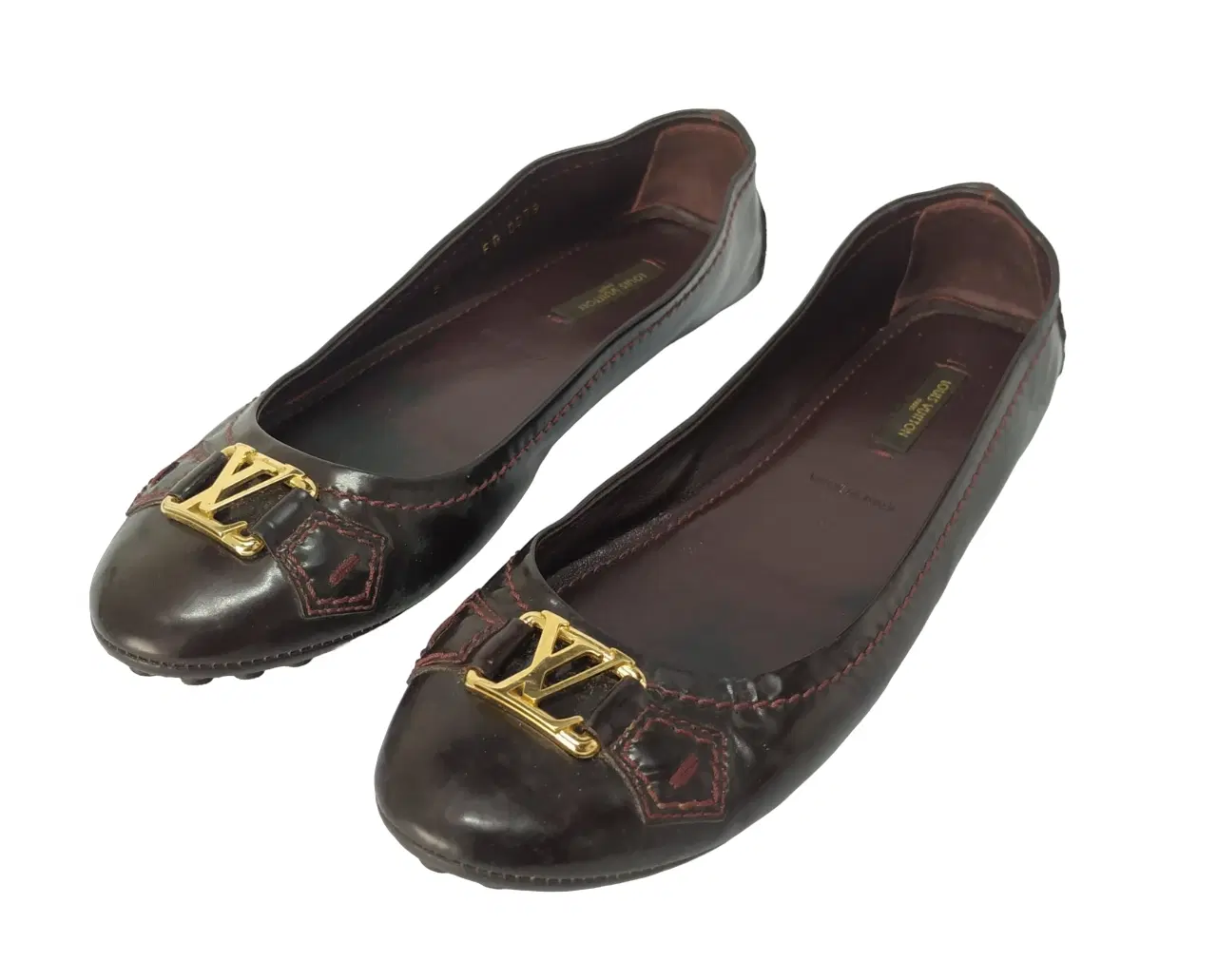 Size 37 - Louis Vuitton Patent Oxford Ballerina Flats