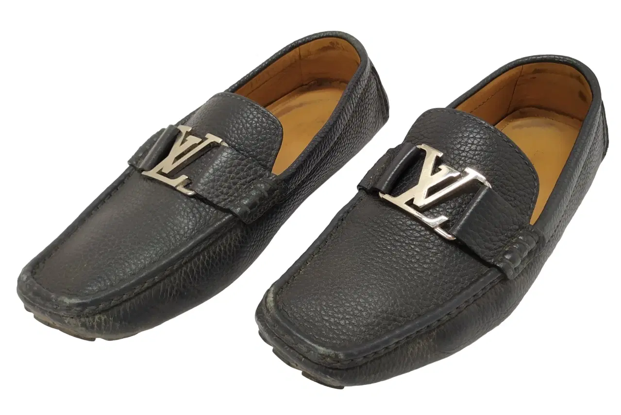 Size 7 - Louis Vuitton Black Monte Carlo Driving Moccasin