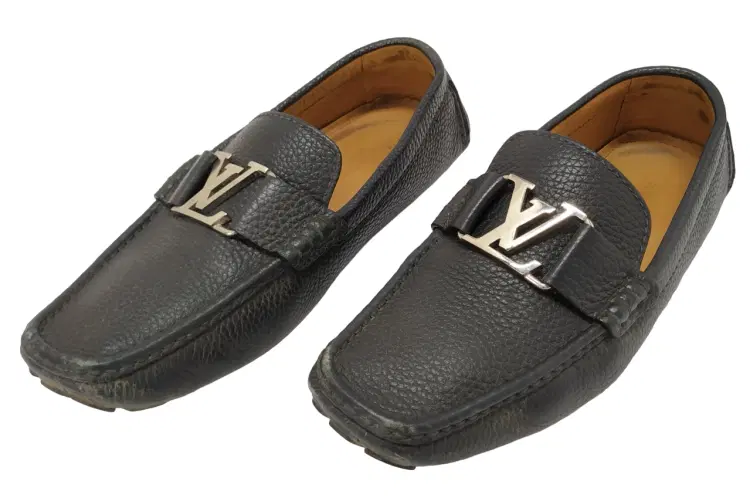 Size 7 - Louis Vuitton Black Monte Carlo Driving Moccasin-Hover-Image