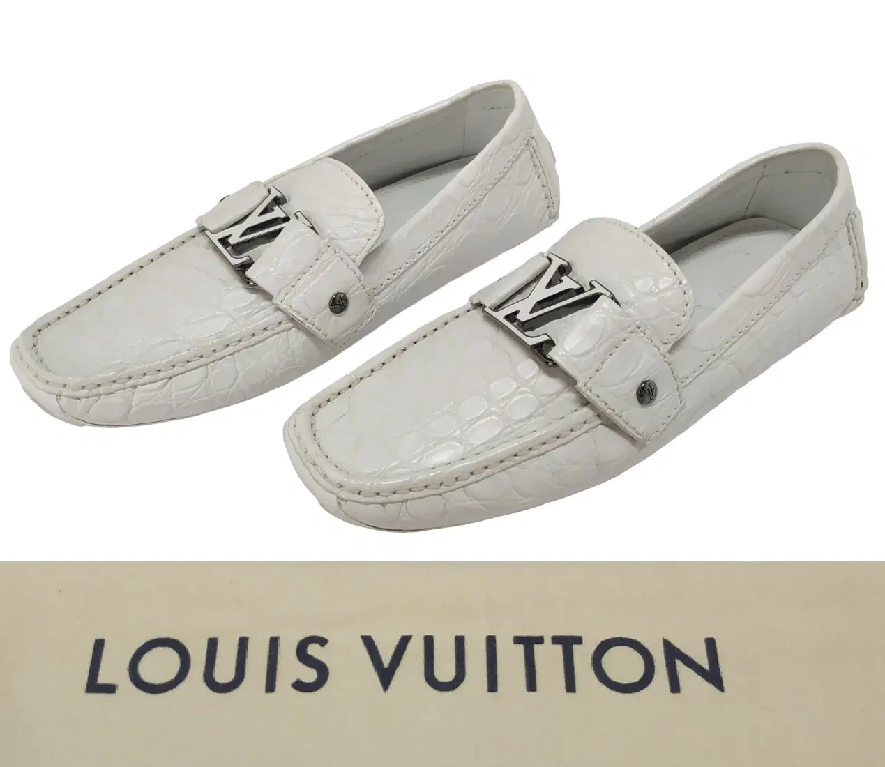 Louis Vuitton Monte Carlo Croc Leather Driving Loafer