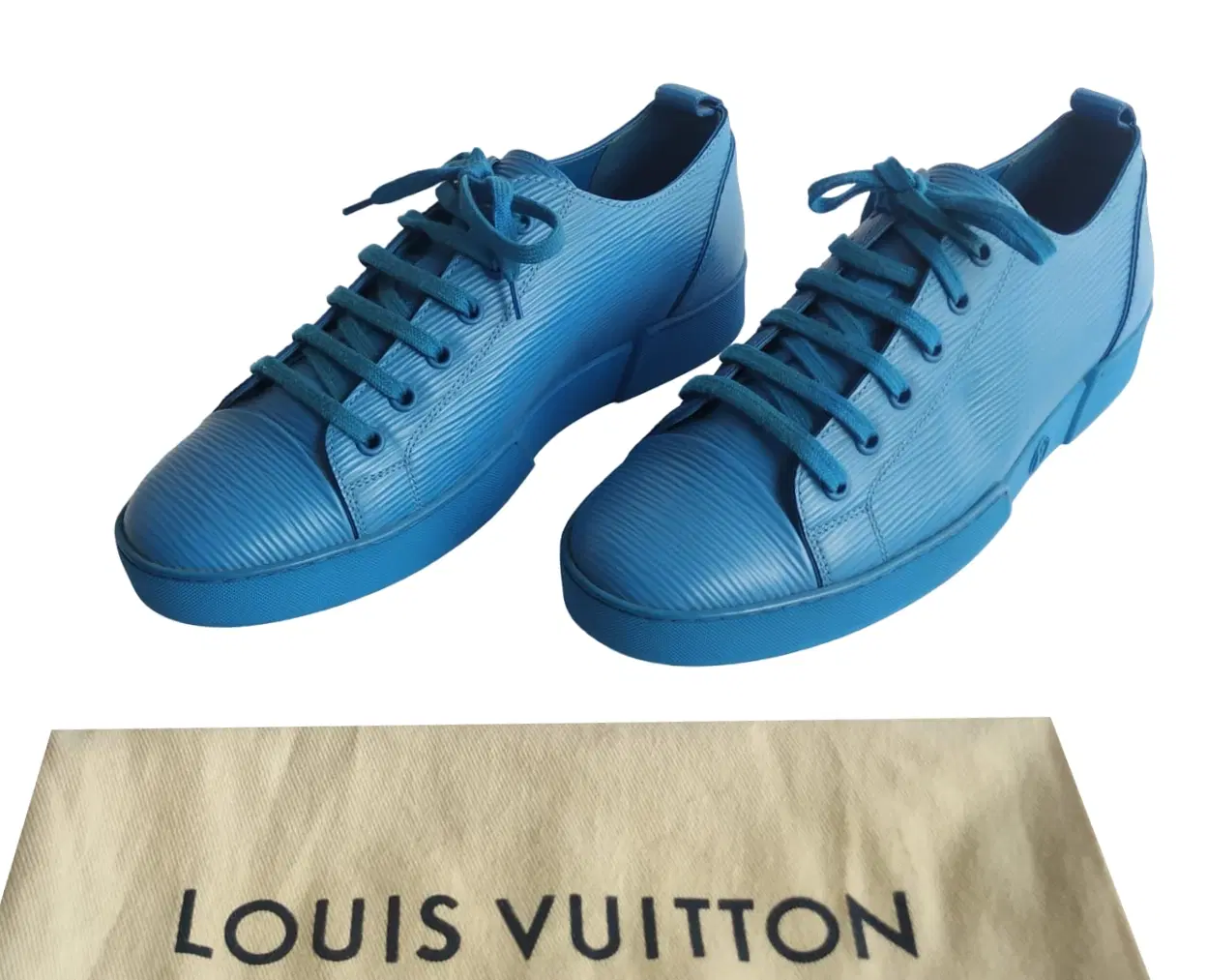 Louis Vuitton Epi Blue Leather Match Up Sneaker