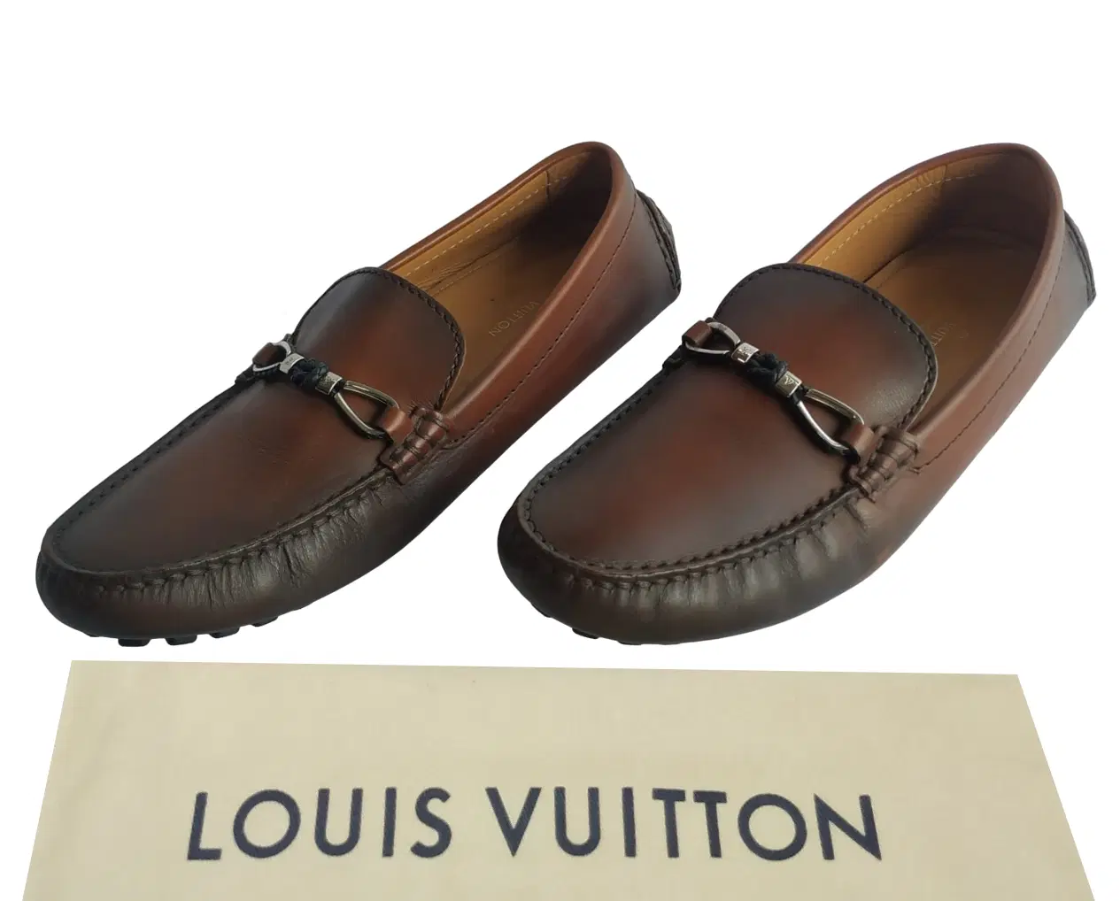 Size 7 - Louis Vuitton Braid Knot Detail Leather Loafers