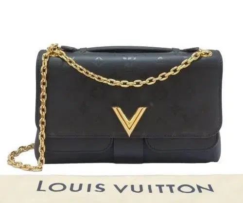 Louis Vuitton Black Monogram Leather Very Chain Bag-Hover-Image